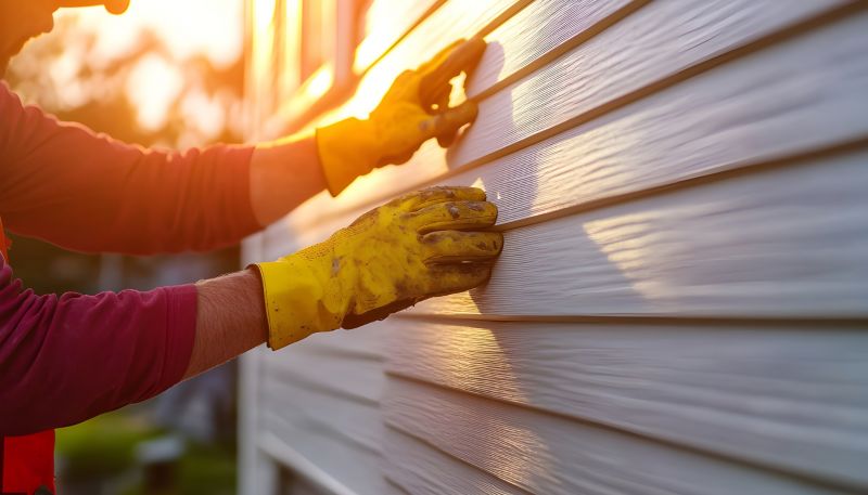 Repaired Vinyl Siding Close-Up